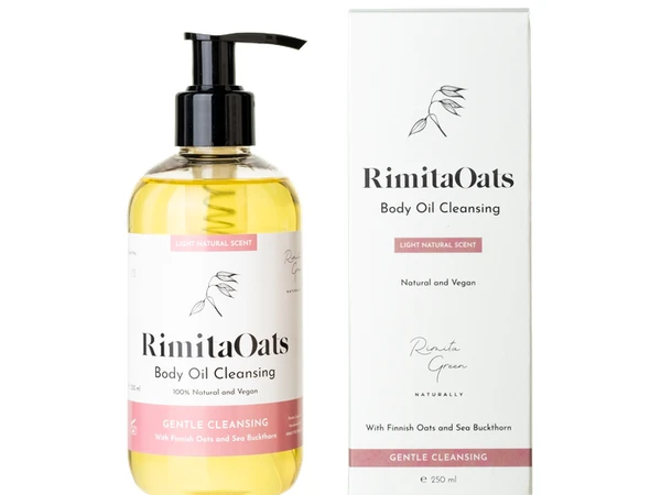 RimitaOats Body Oil Cleaning – sanftes Reinigungsöl für trockene und empfindliche Haut aus Finnland