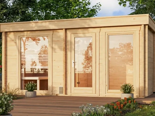 Moderne Gartensauna SANDRA 4823 für den Garten im Raum Köln und Düsseldorf