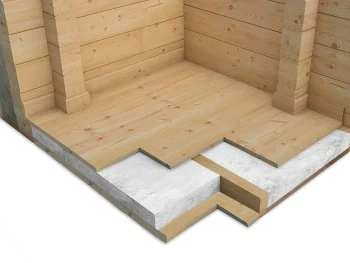Holz Boden Sauna mit Dämmung