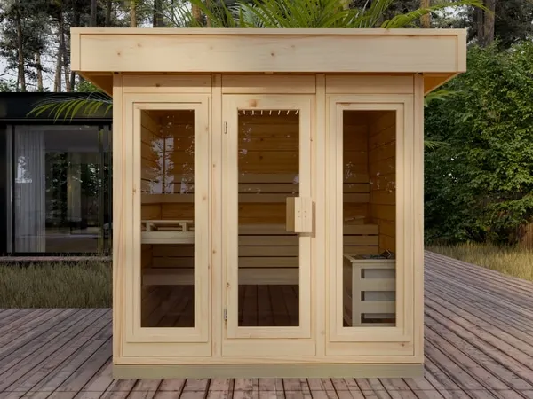 Exklusive Outdoor Sauna aus Holz im Raum Köln und Düsseldorf kaufen
