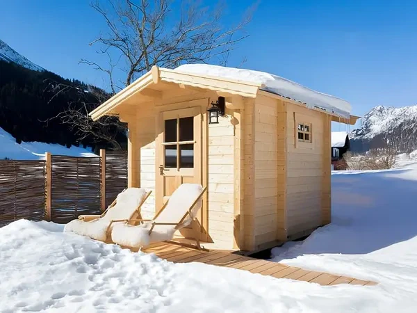 Premium Außensauna mit Vorraum für Wellness im eigenen Garten in Nordrhein-Westfalen