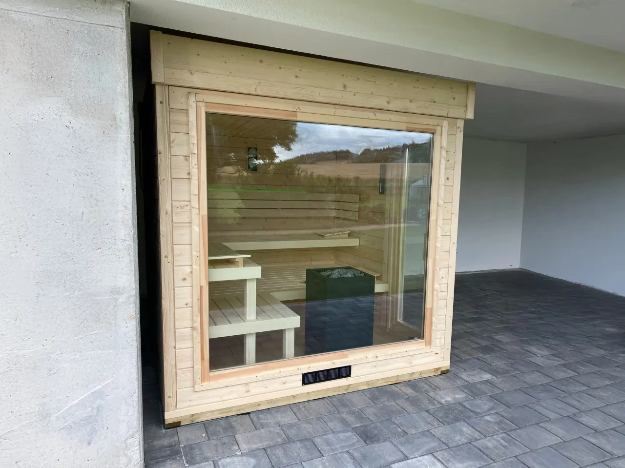 Gartensauna GABI mit Glasfront – Bild 18