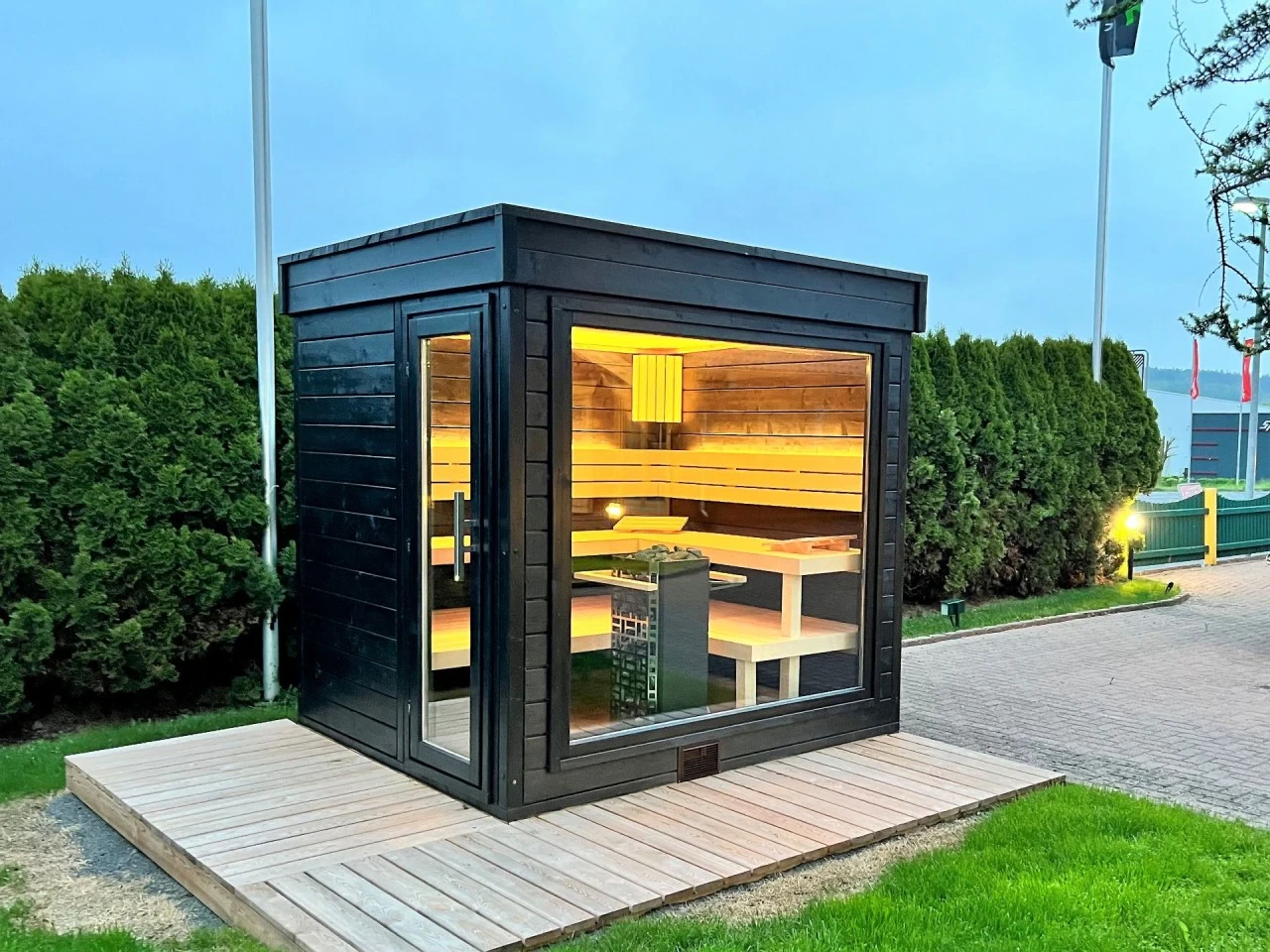 Gartensauna GABI mit Glasfront – Bild 20