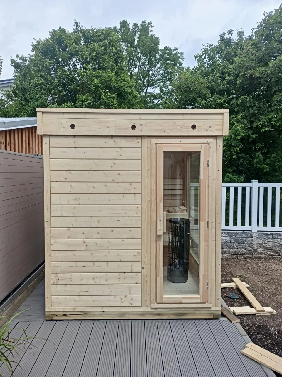 Gartensauna GABI mit Glasfront – Bild 12