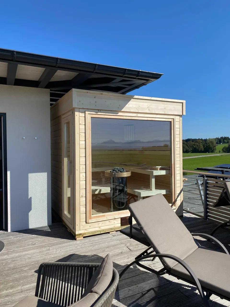 Gartensauna GABI mit Glasfront – Bild 8