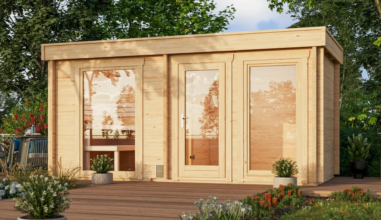 Moderne Gartensauna SANDRA 4823 für den Garten im Raum Köln und Düsseldorf