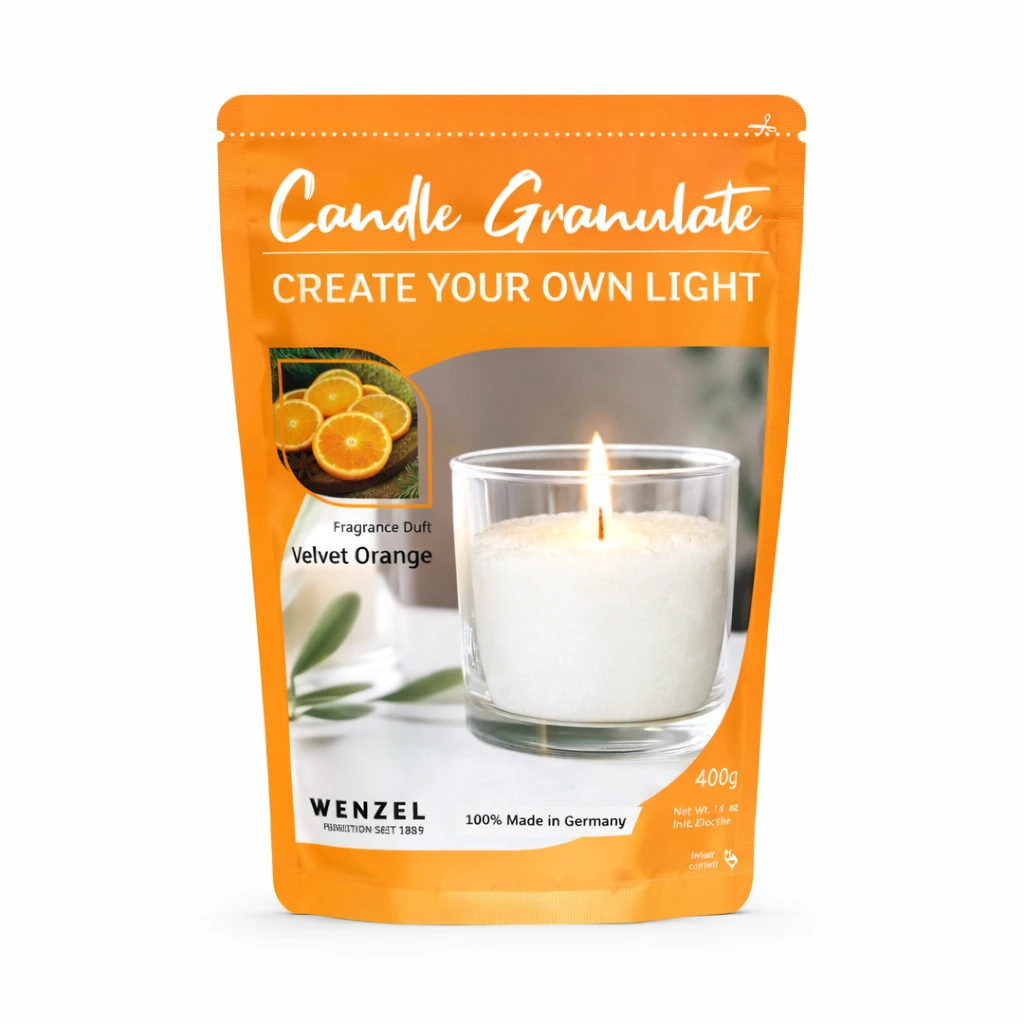 Velvet Orange Kerzengranulat 400g von Relaxklusiv - DIY Kerzen zum selber machen