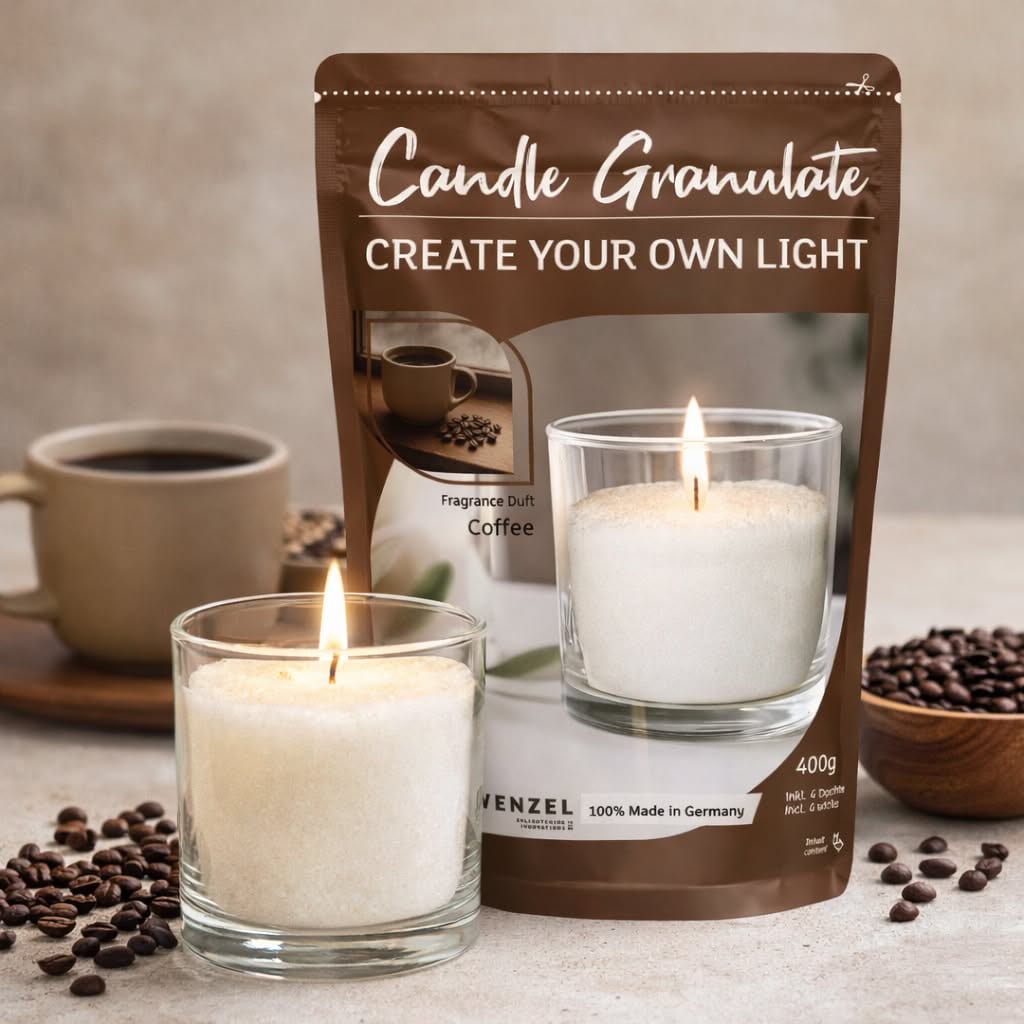Coffee Kerzengranulat 400g von Relaxklusiv - DIY Kerzen zum selber machen