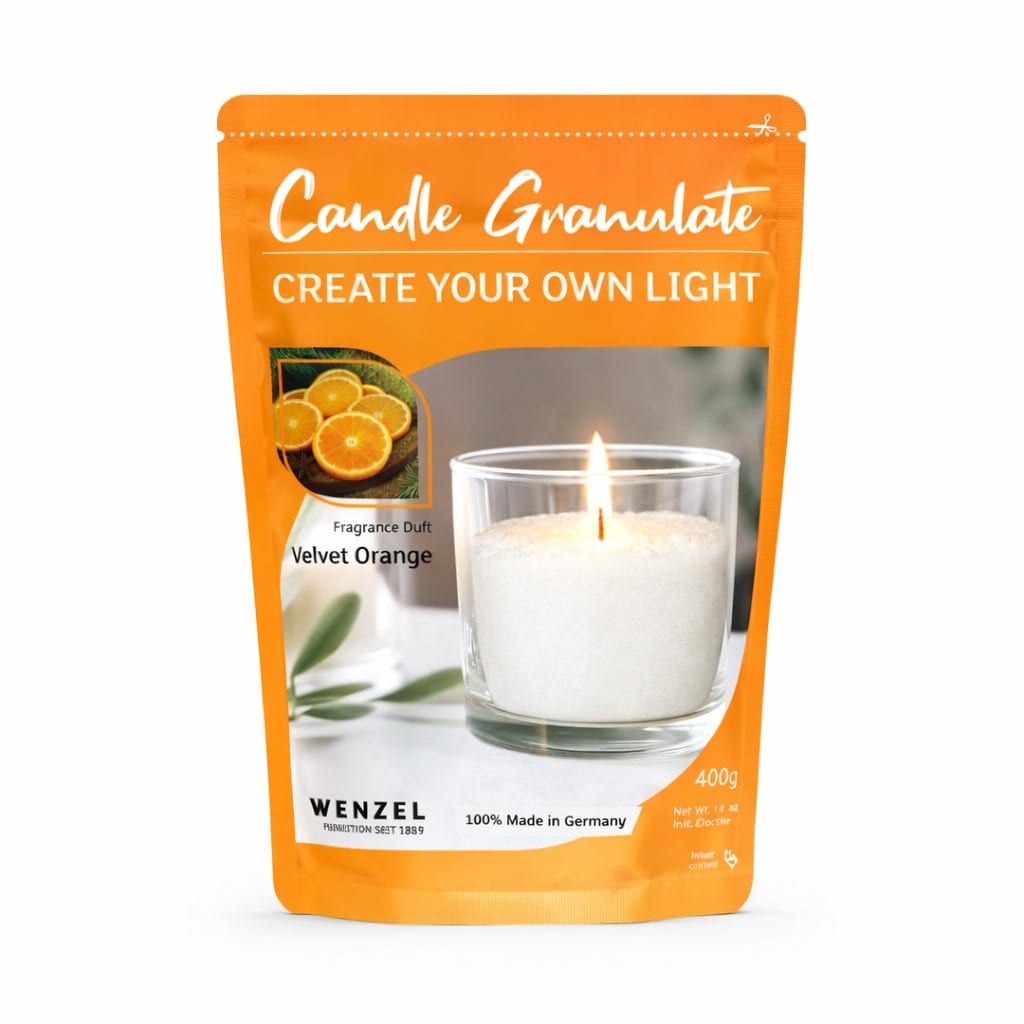 Velvet Orange Kerzengranulat 400g von Relaxklusiv - DIY Kerzen zum selber machen
