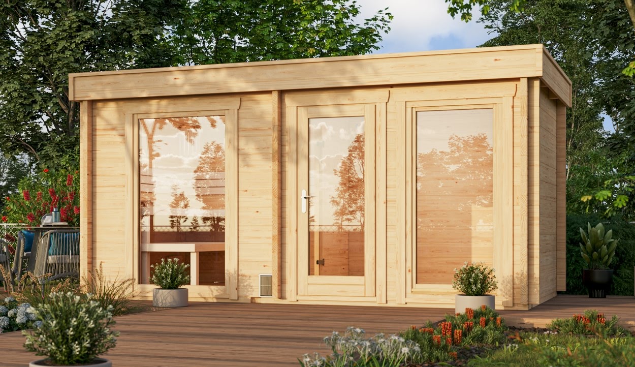 Moderne Gartensauna SANDRA 4823 für den Garten im Raum Köln und Düsseldorf
