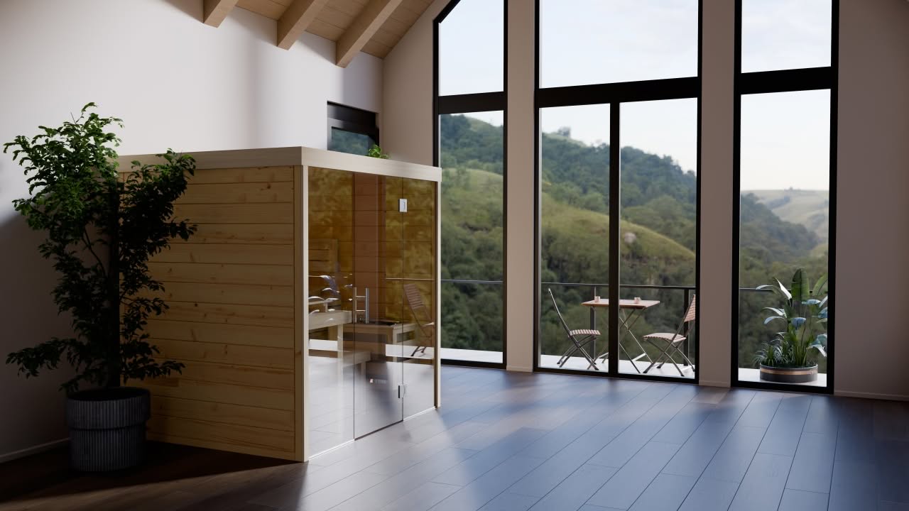 innensauna ben glasfront, indoor sauna mit glasfront, innensauna kaufen deutschland, innensauna ben innenraum glasfront, sauna indoor wellness, glasfront sauna komfort, innensauna holz und glas detail, sauna glasfront design, glasfront sauna material, innensauna sitzbank ergonomisch, sauna innenbereich komfort, indoor sauna relax