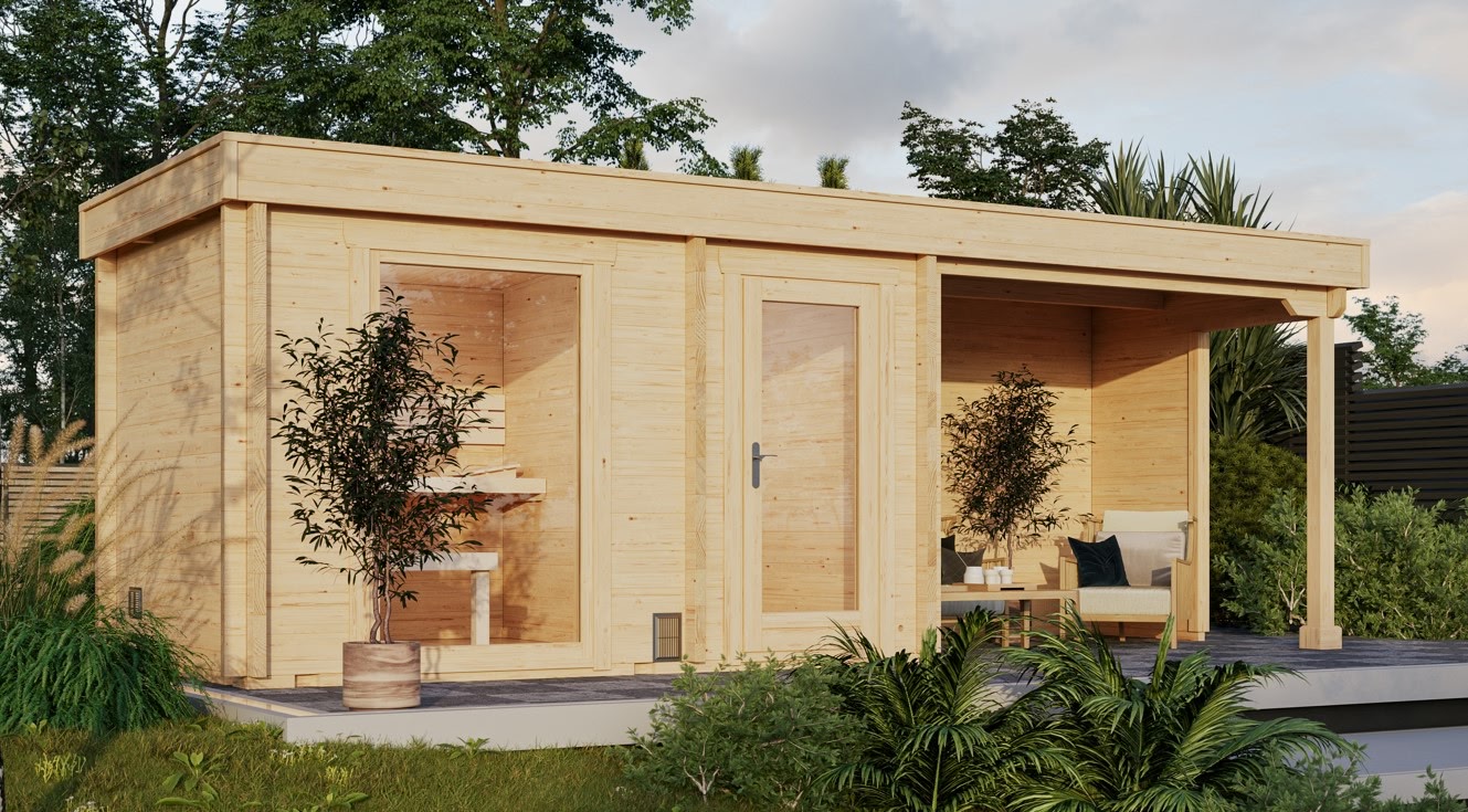 Luxus Gartensauna mit Vorraum von Relaxklusiv im Rhein-Sieg-Kreis und Rheinland-Pfalz