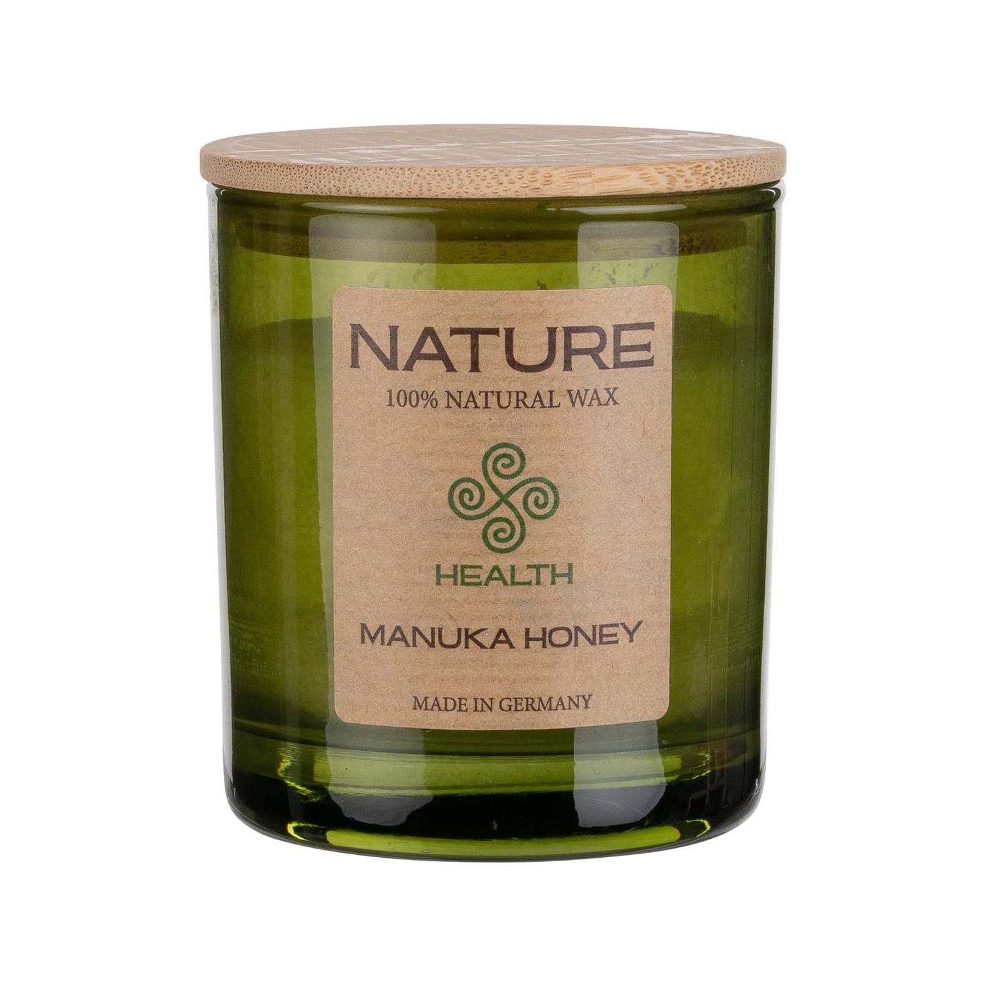 duftkerze im glas manuka honey, duftkerze kaufen, natur duftkerze deutschland, manuka honey duftkerze detail, aroma kerze manuka honey, premium duftkerze, duftkerze glas design, duftkerze wohnraum, aromakerze modern, duftkerze für wohnung, duftkerze wellness zuhause, aromatherapie kerze, NATURE Duftkerze Manuka Honey Natur Duftkerze im Glas aus Raps- und Olivenwachs – CO₂-neutral, rußarm und nachhaltig in Deutschland hergestellt