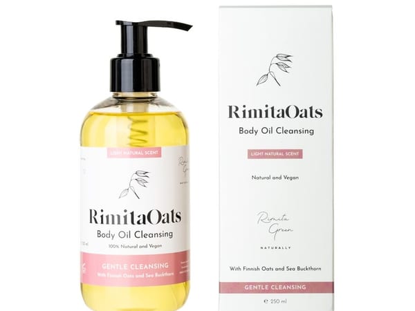 RimitaOats Body Oil Cleaning – sanftes Reinigungsöl für trockene und empfindliche Haut aus Finnland