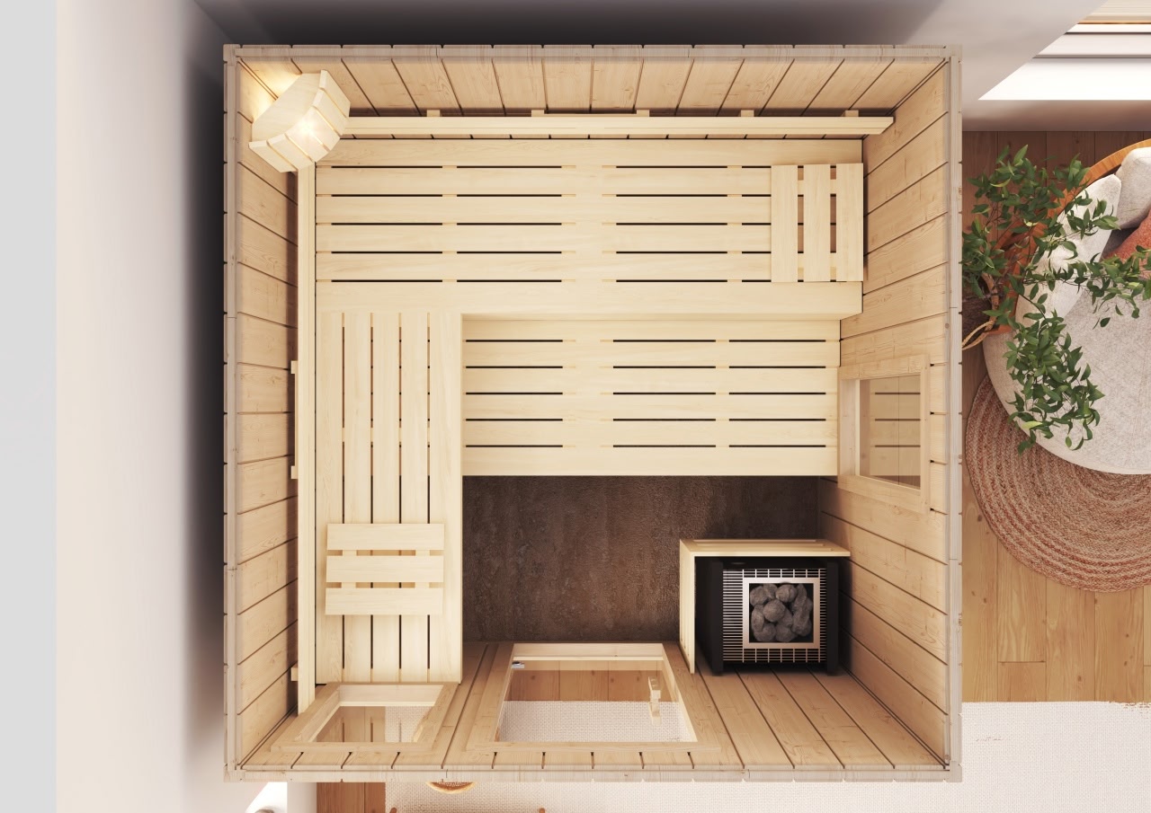 premium innensauna lena 4 eck, indoor sauna kaufen, innensauna für zuhause, innensauna innenraum holz, sauna indoor wellness, premium sauna wohnbereich, innensauna detailaufnahme, sauna holzverarbeitung, sauna 4 eck design, sauna innenbereich sitzplätze, ergonomische sauna bank, innensauna komfort