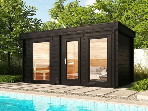 Premium Gartensauna aus nordischer Fichte für Wellness im eigenen Garten in Nordrhein-Westfalen