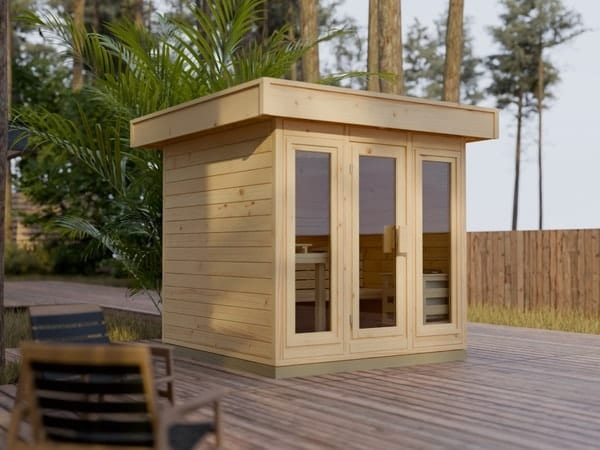 Gartensauna FRANCIS 4-Eck von Relaxklusiv nahe Bonn und Köln kaufen