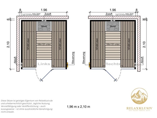 Innensauna BEN STAR Glasfront – Bild 6