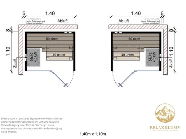Innensauna DANIEL mit Glasfront – Bild 10
