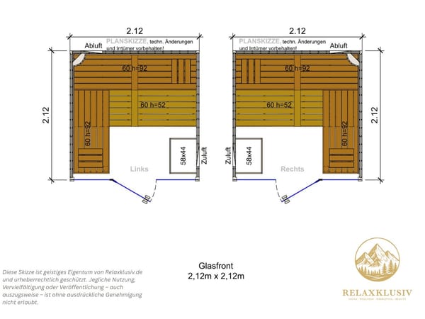 Innensauna LENA Glasfront – Bild 4