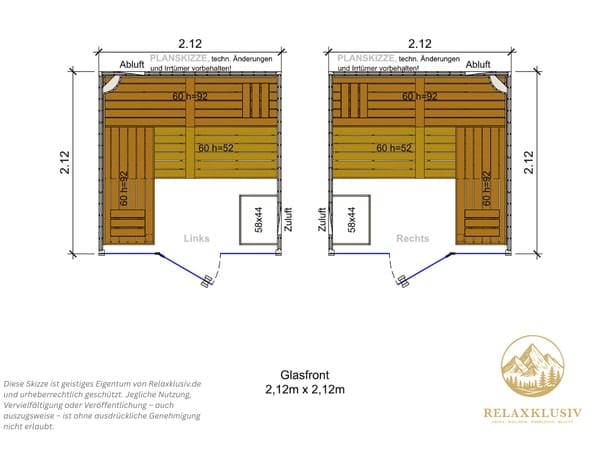 Innensauna LENA Glasfront – Bild 4
