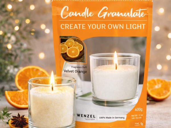 Velvet Orange Kerzengranulat 400g von Relaxklusiv - DIY Kerzen zum selber machen