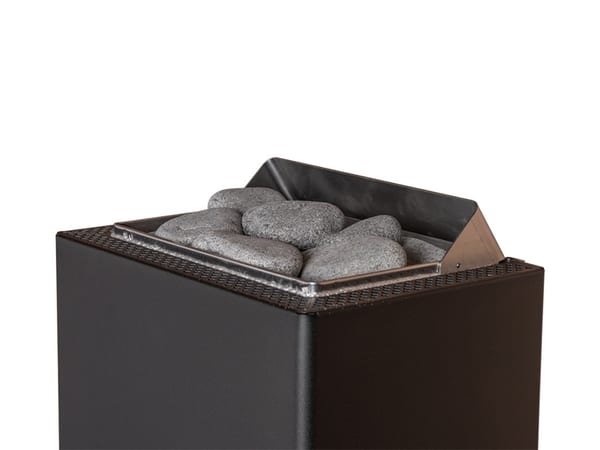 Nahansicht Sauna Steine von HUUM CORE Wall Mini Saunaofen