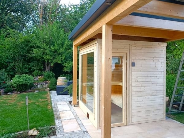 Gartensauna GABI mit Glasfront – Bild 5