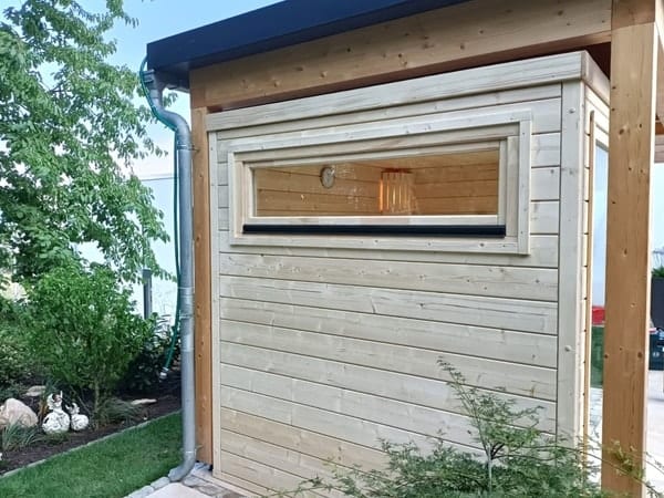 Gartensauna GABI mit Glasfront – Bild 17