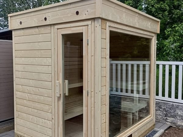 Gartensauna GABI mit Glasfront – Bild 10