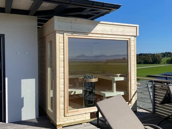 Gartensauna GABI mit Glasfront – Bild 8